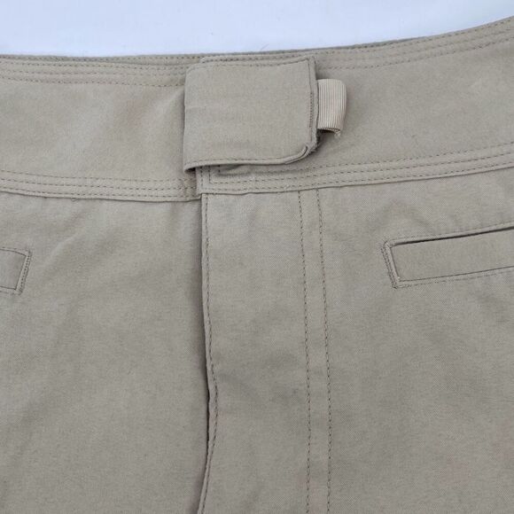 Patagonia Womens Walking Hiking shorts Pockets Logo Tan Size 2 - Picture 2 of 12